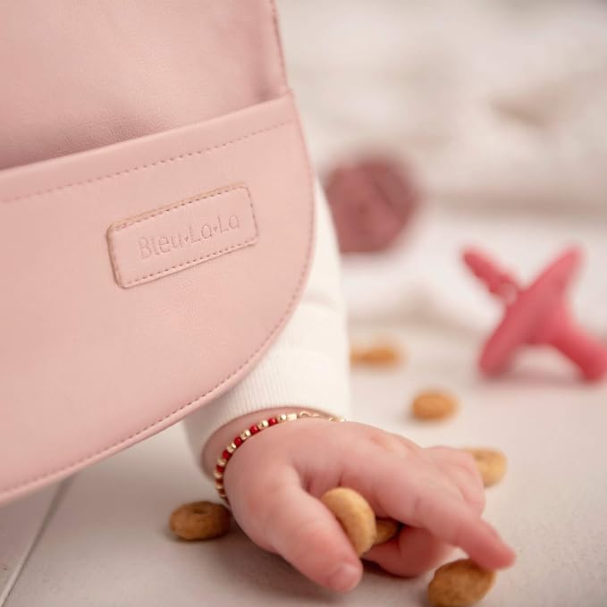 Vegan Leather Easy Clean Baby Bibs - Image 4