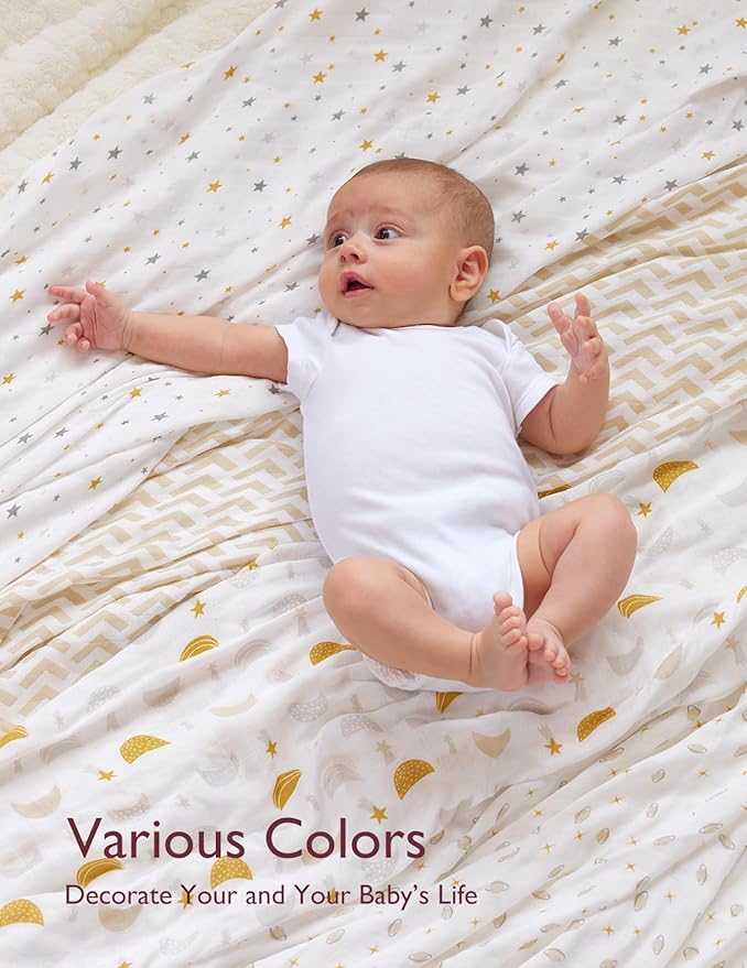 Momcozy Muslin Swaddle Blankets, Ultra Soft Neutral Baby Essentials Must Haves - Image 5
