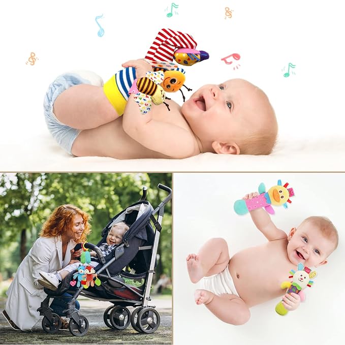 Baby Hanging Rattle, Wrist Rattles Foot Finder Rattle Sock, Hand and Feet - Image 5