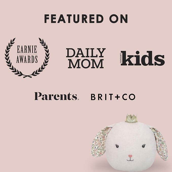 MON AMI Faith Bunny Accent Décor Pillow 12x11”, Plush Rabbit Cuddle Cushion - Image 4