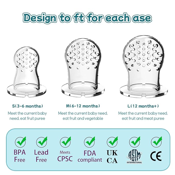 Baby Solids/Frozen Fruit Feeder Pacifier, Infant Teether Toy 4M+, BPA-Free - Image 4