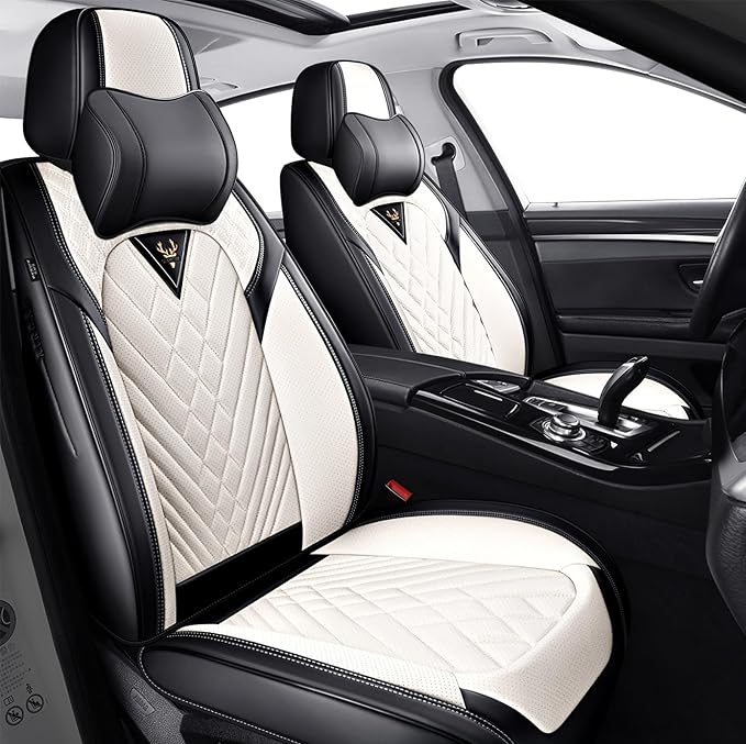 Car Seat Covers, Waterproof Nappa Leather Automotive Seat Covers Full Set by Unknown