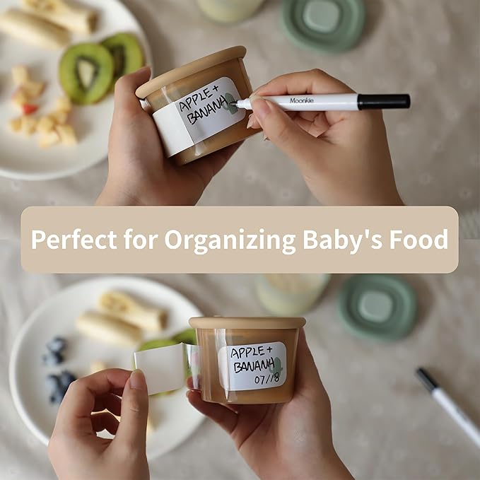 Moonkie Silicone Baby Food Containers | 4 oz Baby Food Storage Jars - Image 5