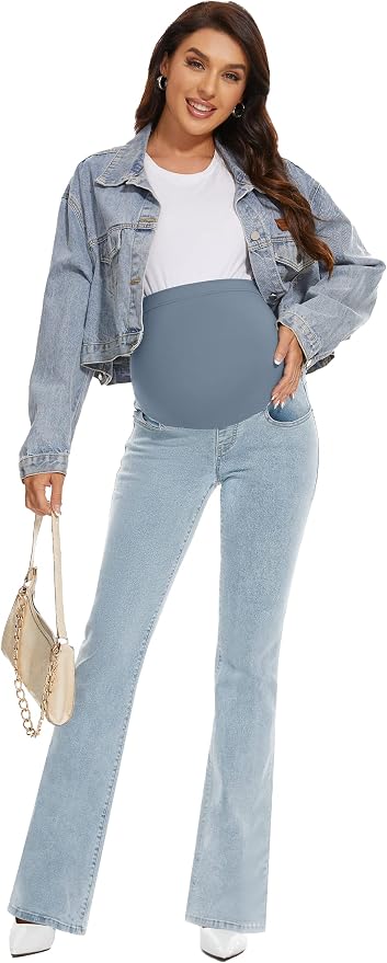 GLAMIX Women's Stretch Maternity Bootcut Jeans - Image 5