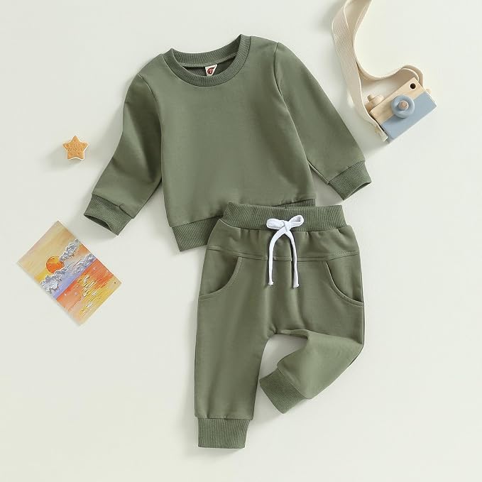 Tiaham Baby Boy Clothes Girl Outfits Fashion Sweatshirt Sweat Pant Kids Toddler - Image 8