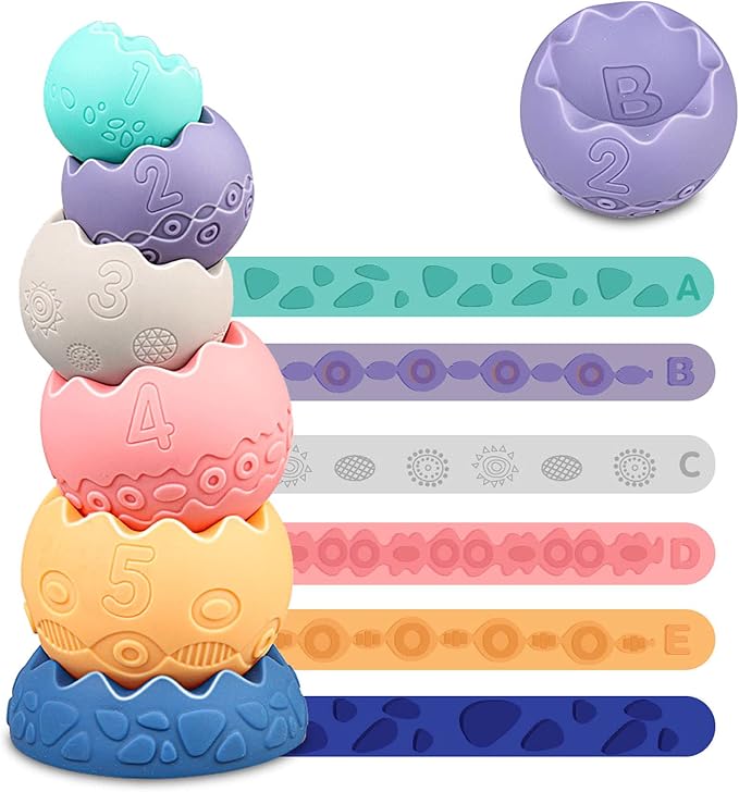 Stacking Balls Soft Toys for Babies 6 12 18 Months 1 Year Old Girls Boys - Image 3