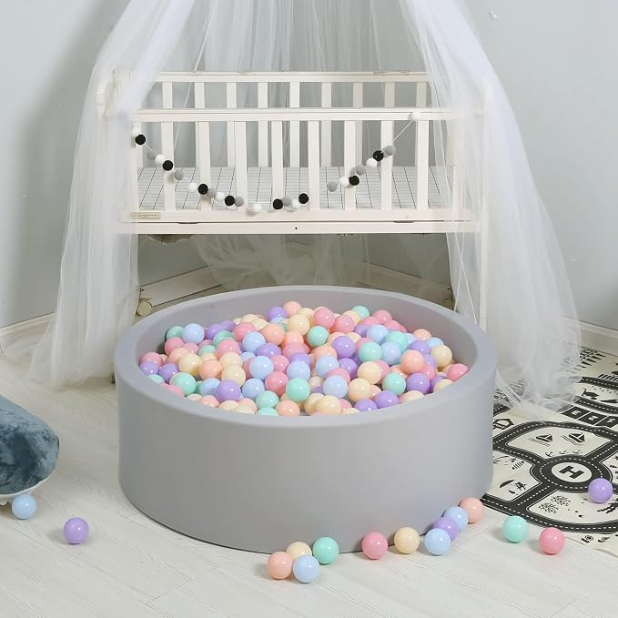 GOGOSO Ball Pits Balls for Toddlers Pack of 50 100 200 Plastics Shape Ball - Image 7
