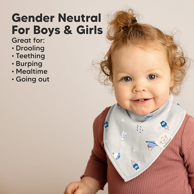 10-Pack Organic Baby Bandana Bibs - Image 6