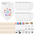NACHLYNN 67 Pcs White Baby Bibs Baby Shower Games Set Including 12 Blank Baby by Createyourownlifestory