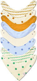 Bandana Bibs - 100% Organic Premium Muslin Cotton, 7-Layers by NINTARABABY