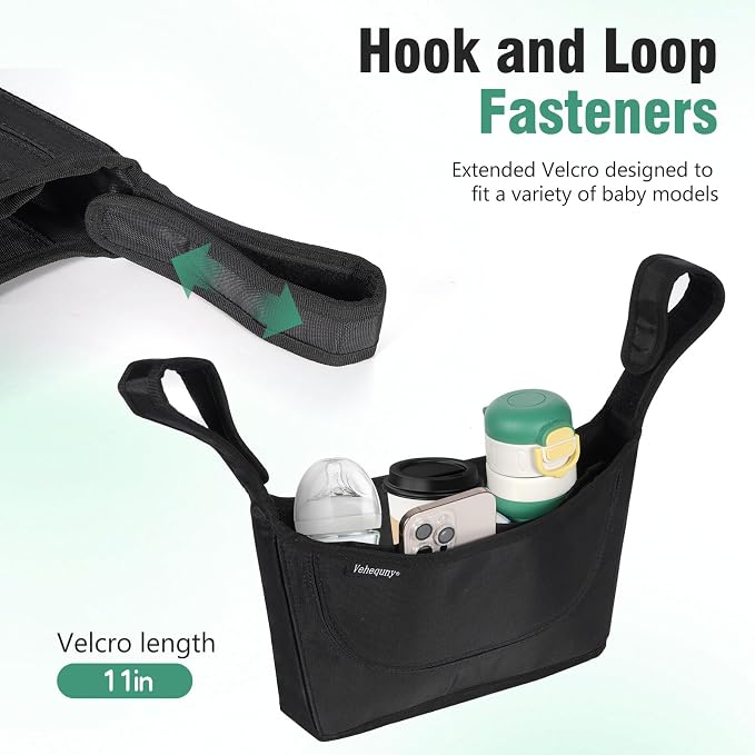 Stroller Caddy, Universal Stroller Organizer, 600oz Large Storage Stroller - Image 2