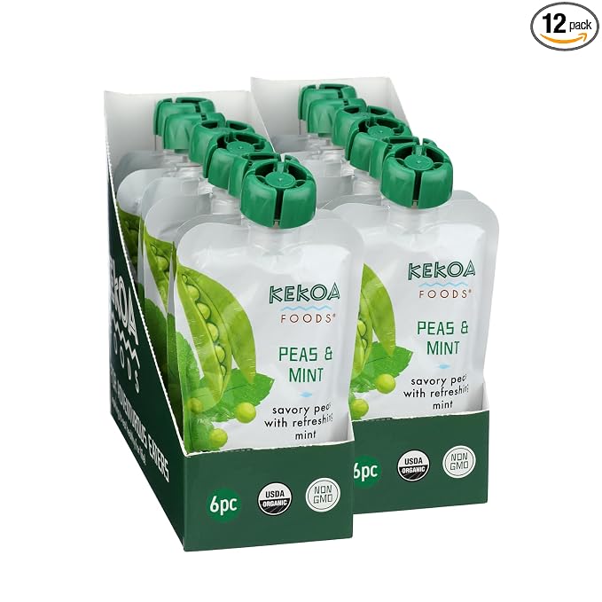 Kekoa Foods Peas & Mint Baby Food Purée | 100% USDA Certified-Organic by KekoaFoods