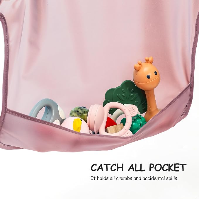 4 Pack Long Sleeve Bib, Waterproof Sleeved Smock - Image 6