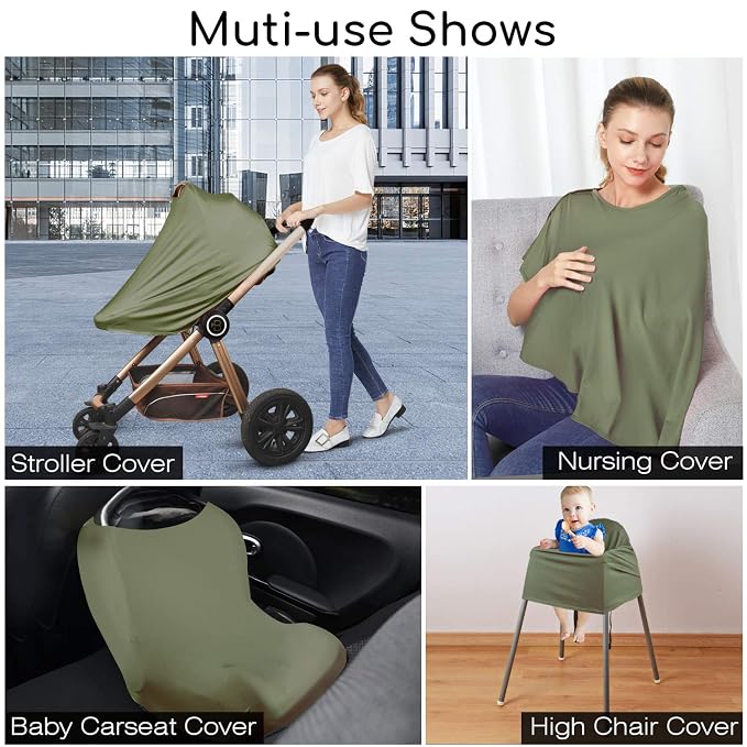 Nursing Cover & Baby Nursing Poncho, High Seat Cover, Stroller Cover, Shopping - Image 7