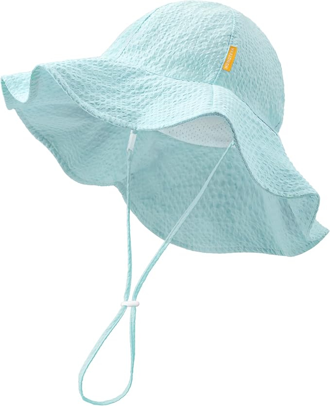 HONGTEYA Baby Sun Hat Toddler Girl Beach Hat Adjustable Outdoor Summer Hat UPF by HONGTEYA