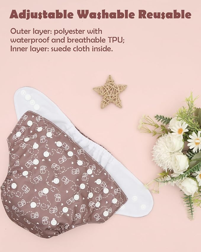 ALVABABY Baby Cloth Diapers 6 Pack - Image 5
