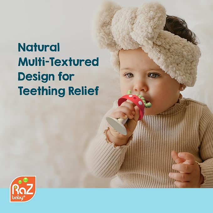 RaZbaby Chompy Grip Teether for Infant & Baby 3M+ Silicone Teething Toy - Image 3