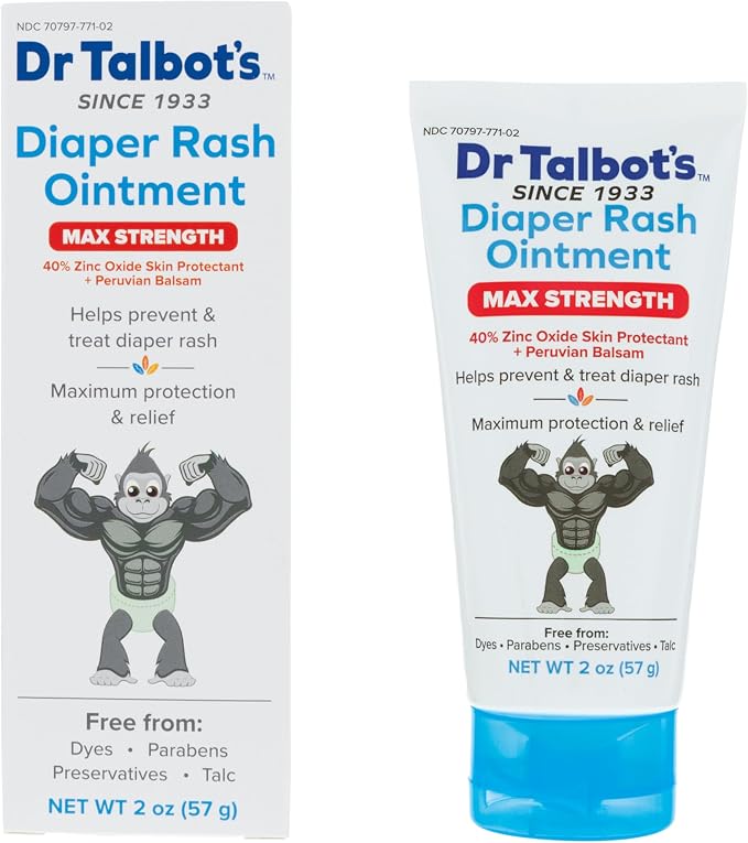 Dr. Talbot's Maximum Strength Diaper Rash Ointment - 2 oz - Zinc Oxide Skin by DrTalbots