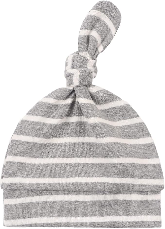 JANGANNSA Newborn Baby Hat Infant Baby Boys Beanie Top Knot Stretchy Hats by JANGANNSA