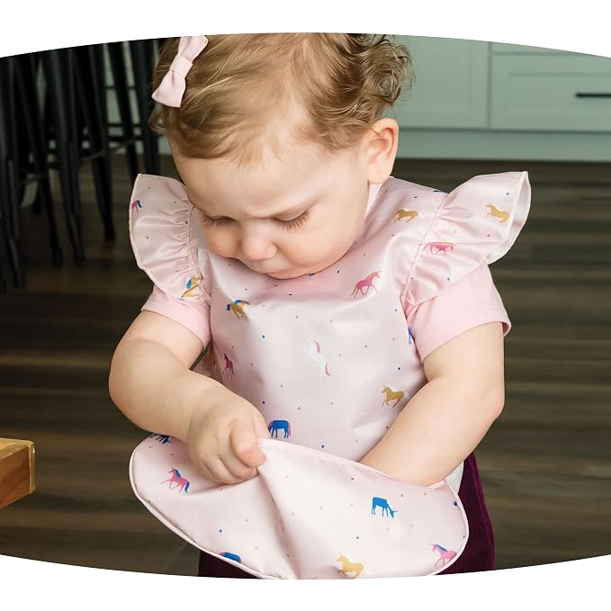 Tiny Twinkle Short Sleeve Apron Baby & Toddler Bib - Image 2