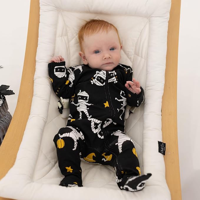 O2 BABY Baby Boys Girls Organic Cotton Zip-Front Sleeper Pajamas, Footed Sleep - Image 2