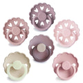 FRIGG SilkySoft Silicone Baby Pacifier 6-Pack Blooming Love | Made in Denmark | by mushie