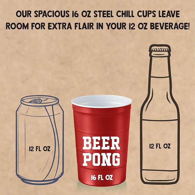 16 oz. Party Cup 'Beer Pong' Drinking Game Design - Image 4