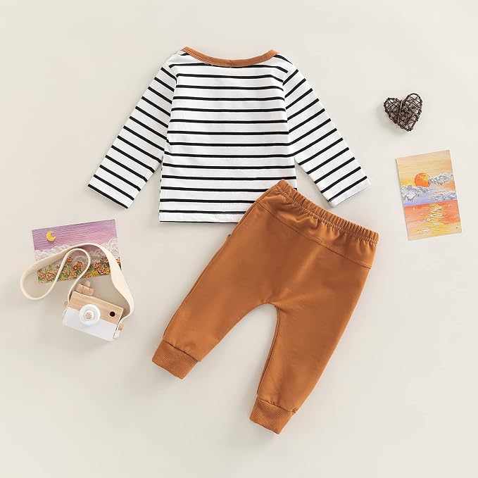 Toddler Baby Boy Clothes Solid Color Long Sleeve Crewneck Sweatshirt Top Casual - Image 7