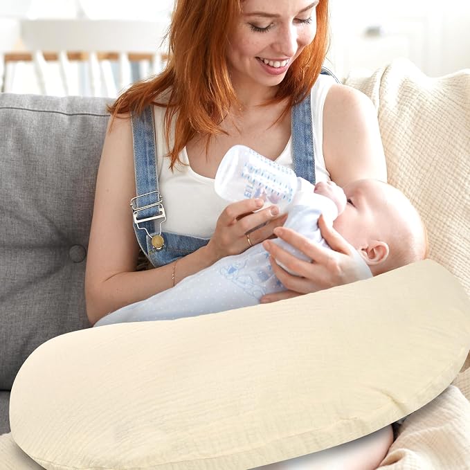 Hooyax Muslin Nursing Pillow Covers Only, Soft and Breathable Nursing Covers - Image 5