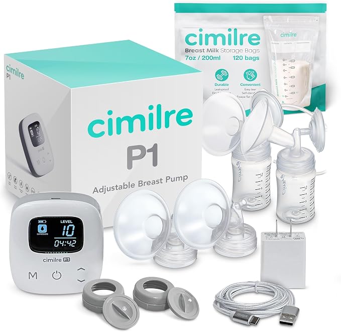 Cimilre P1 Portable Breast Pump & Breast Milk Storage Bags Bundle – Compact by CimilreBreastPumpsUSA