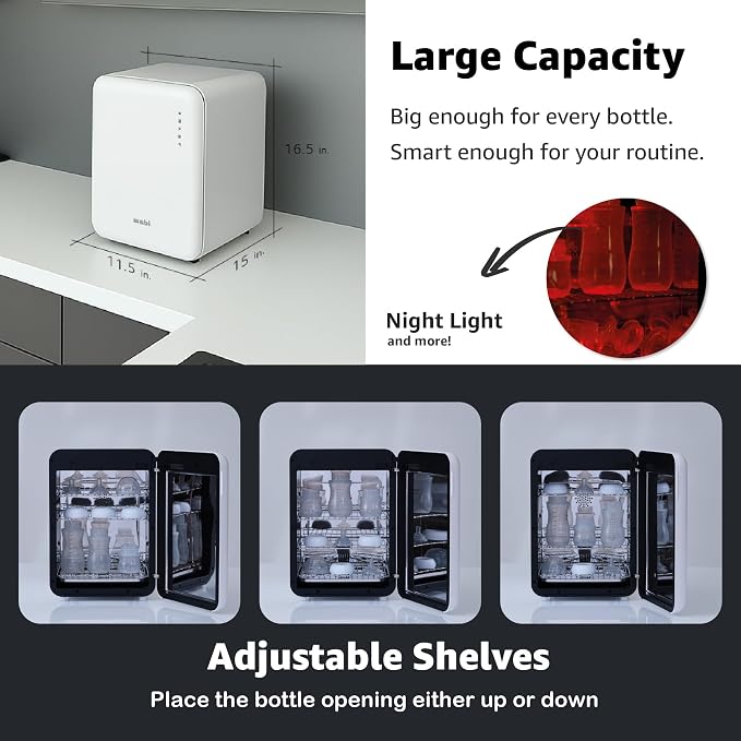 WABI UVC LEDs 3-in-1 Sanitizer & Dryer 360° Box | Disinfect, & Store Everyday - Image 4