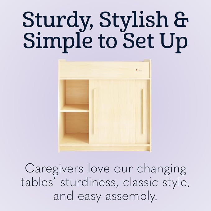Foundations SafeGlide Daycare Changing Table, Durable Wood Construction - Image 6