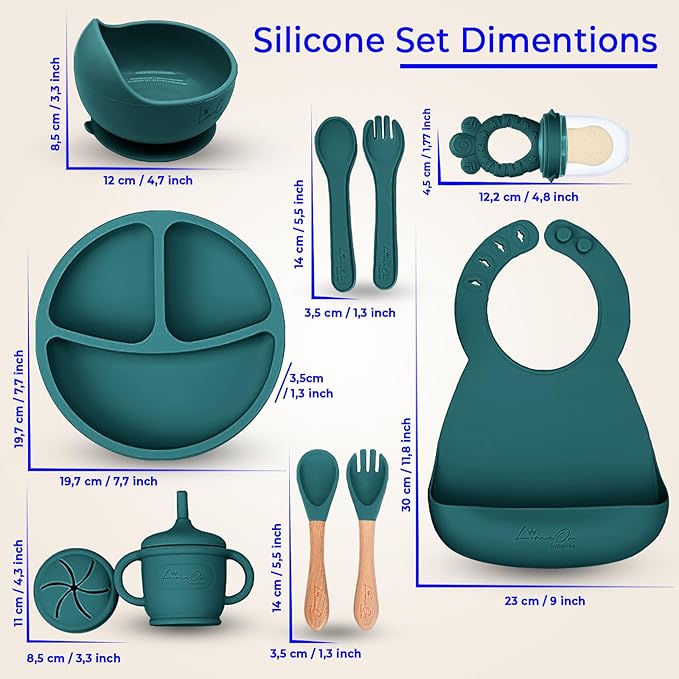 Silicone Baby Feeding Set – 10 Pcs Baby Led Weaning Supplies & Self Feeding Kit - Image 8