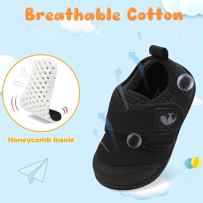 FEETCITY Baby First Walking Shoes Boys Girls Infant Sneakers Crib Shoes - Image 4