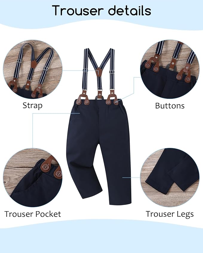 nilikastta Boy Suit Toddler Boy Outfit Boy Dress Shirt - Image 5