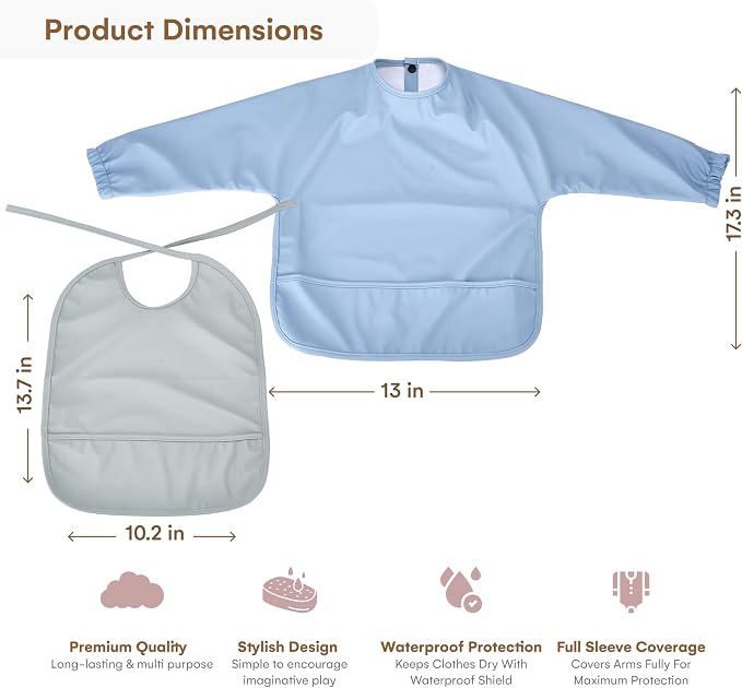 CHILDLIKE BEHAVIOR Baby Smock Bib - Image 3