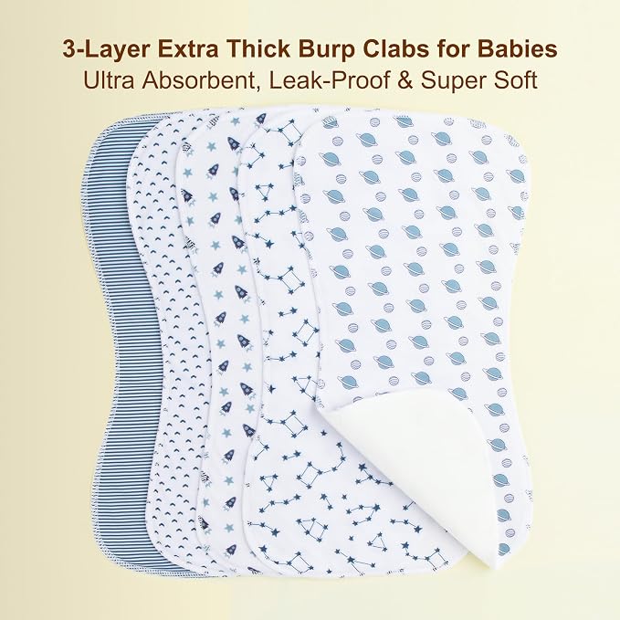 2-in-1 Burp Cloths and Baby Bibs - Image 7