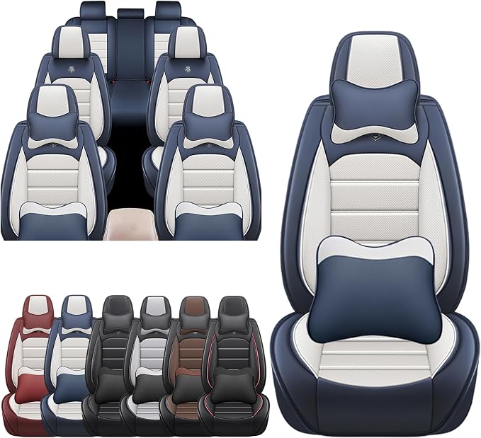 JOJ Car Seat Cover Fit for Toyota Highlander 2001-2025, 7 Seat Car Seat Cover by JOJ
