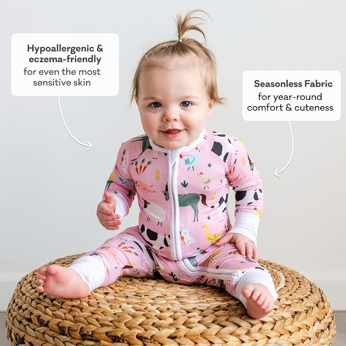 Little Sleepies Pajamas for Baby Boys & Girls, Viscose from Bamboo Baby Pajamas - Image 5