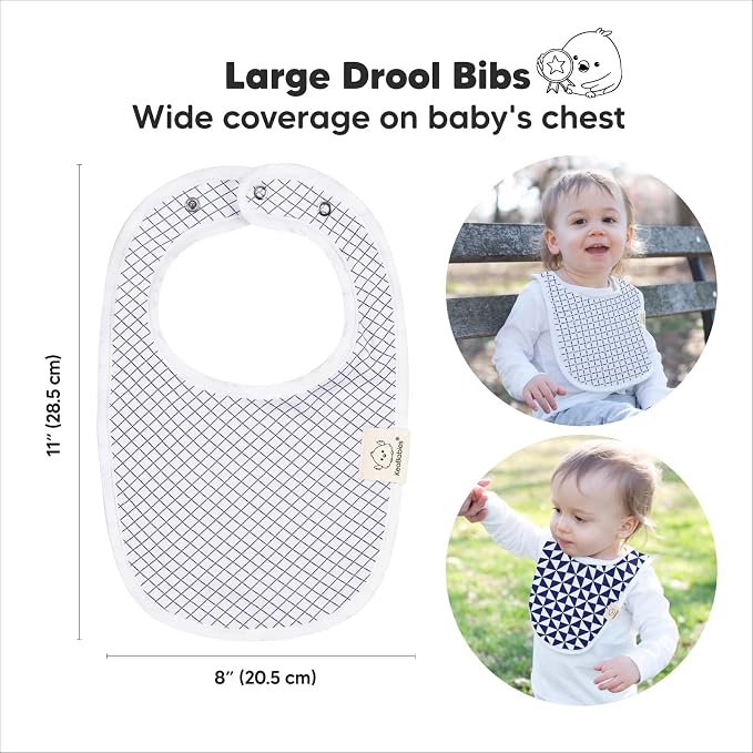 8-Pack Organic Baby Bibs for Boys, Girls - Image 2