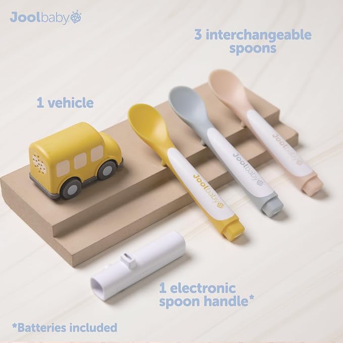 Jool Baby Musical Baby Spoons, 3 Spoons + School Bus - Image 3