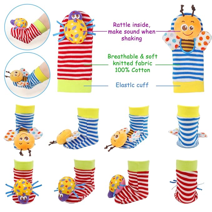 Wrist Rattles Foot Finder Rattle Toy - Image 3