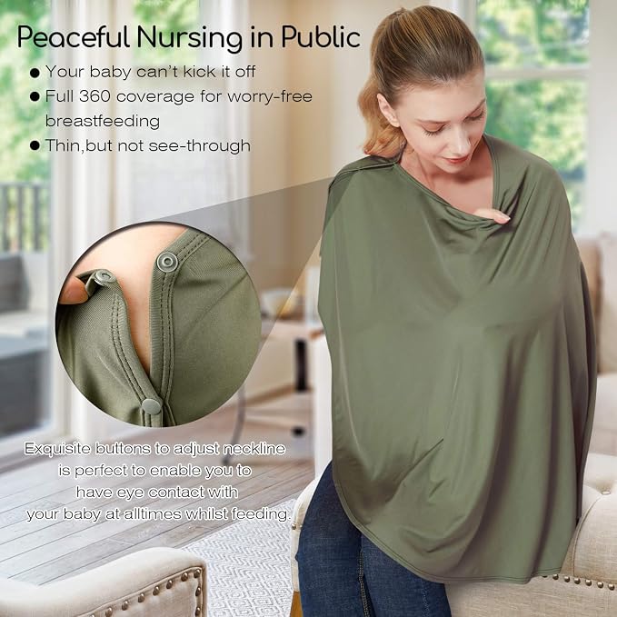 Nursing Cover & Baby Nursing Poncho, High Seat Cover, Stroller Cover, Shopping - Image 2