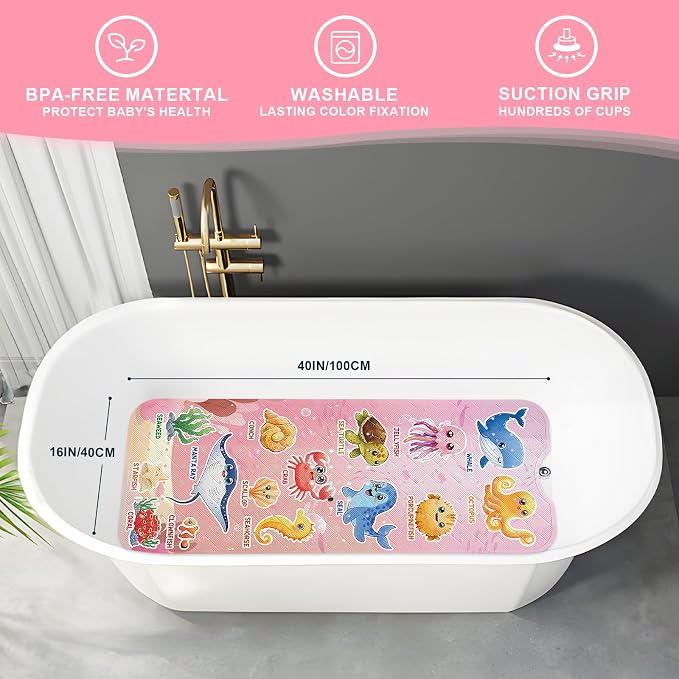 XIYUNTE Baby Bath Mat for Tub Non Slip Kids Bath Mat - Image 2