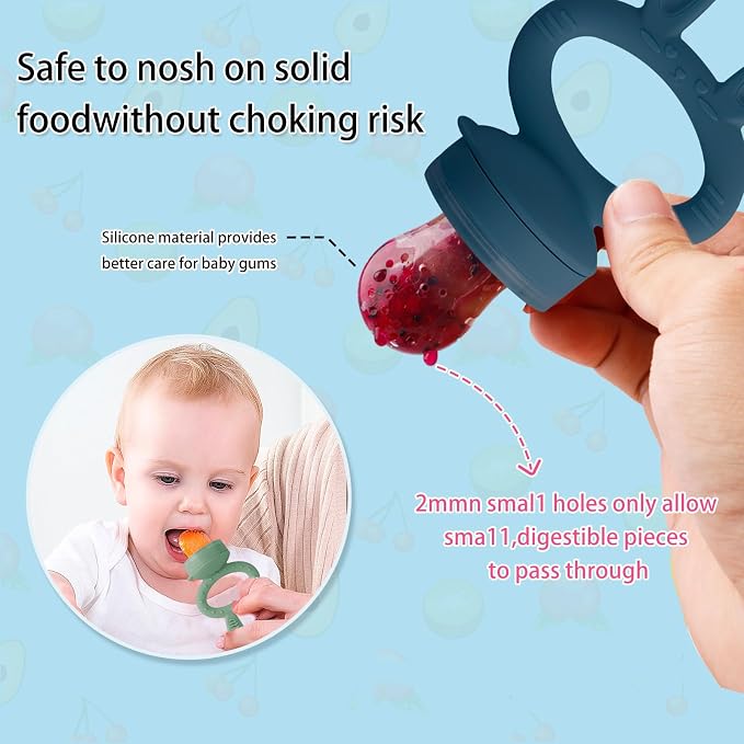 Baby Solids/Frozen Fruit Feeder Pacifier, Infant Teether Toy 4M+, BPA-Free - Image 4
