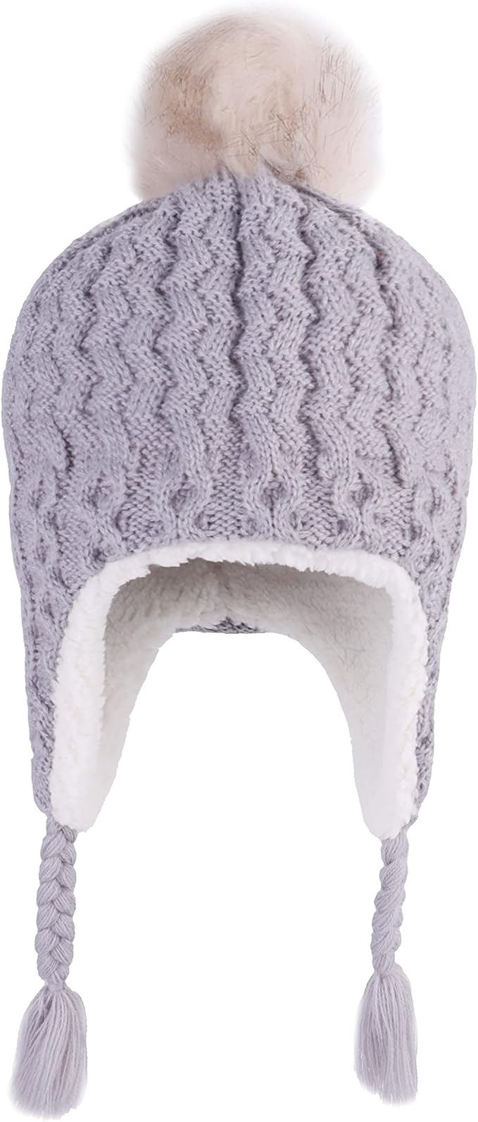 LANGZHEN Toddler Kids Infant Winter Hat, Earflap Knit Warm Cap Fleece Lined - Image 2