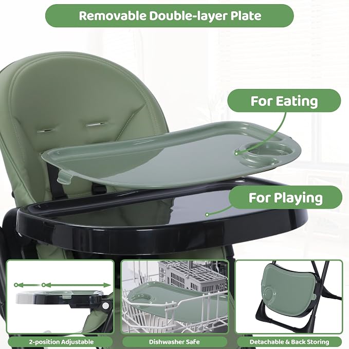 3 in 1 Foldable Baby High Chair, Infant High Chairs - Image 4