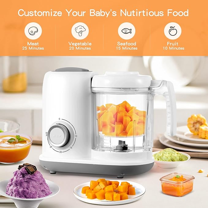 Baby Food Maker, 4 in 1 Baby Food Processor and Steamer, Puree Blender - Image 3