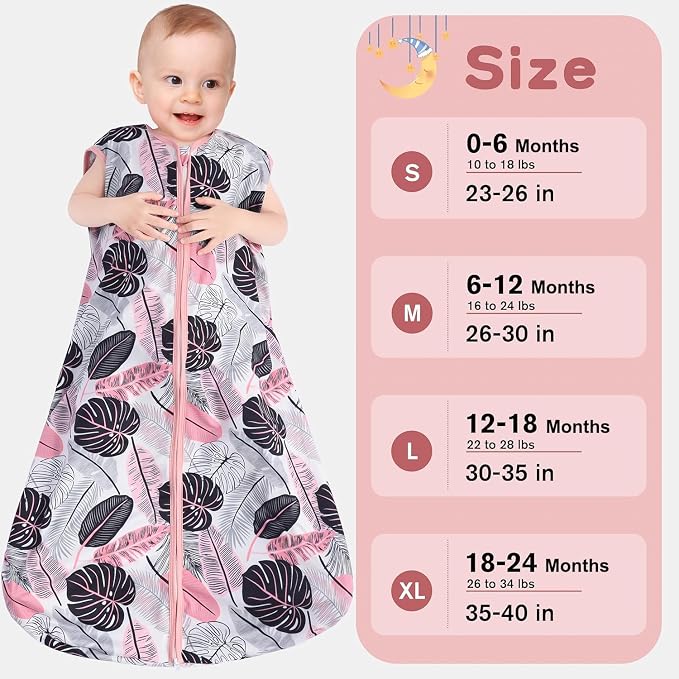 Baby Sleep Sack 0-6 Months 3 Pack Baby Wearable Blanket 100% Rayon Cotton 2-Way - Image 4