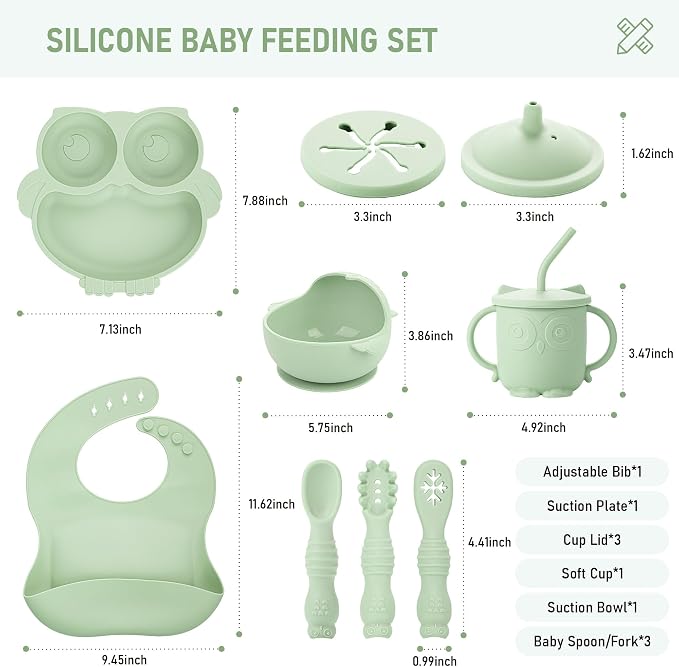 Baby Weaning Set, Silicone Feeding Set, Toddler Set - Image 6
